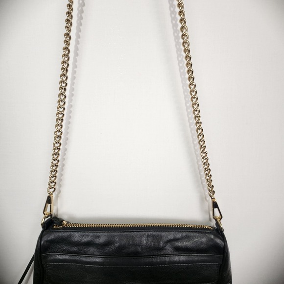 Rebecca Minkoff Solid Black Leather Crossbody Purse - Picture 5 of 13
